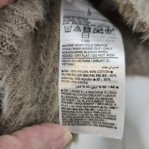 Old Navy Women's Pullover Sweater Large  Soft Long Sleeve Beige - Picture 4 of 5